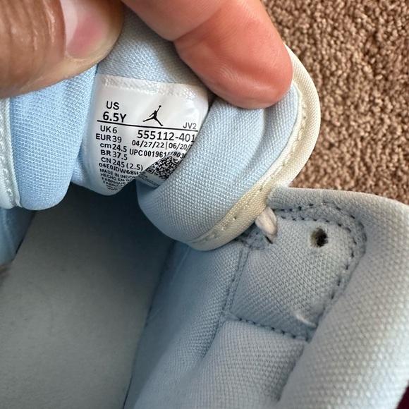 Nike Air Jordan 1 Mid ‘Ice Blue’ Black White - Picture 9 of 9